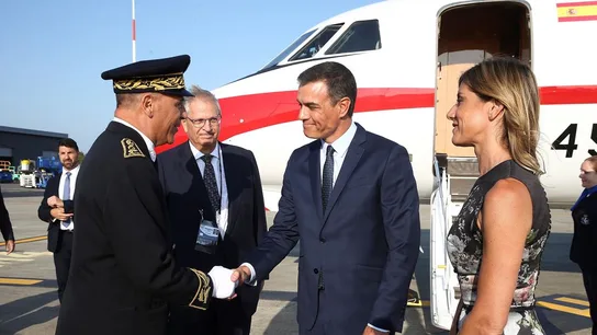 Pedro Sánchez a su llegada a la cumbre del G7 Pedro Sánchez a su llegada a la cumbre del G7