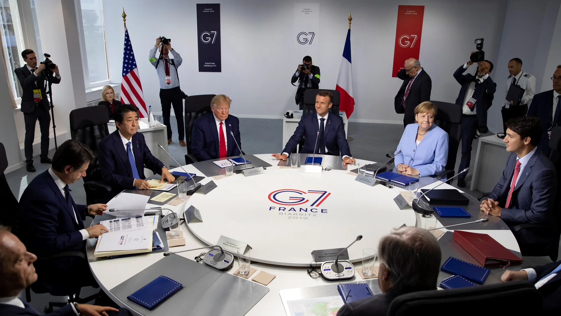Reunión de los líderes de los países del G-7 durante la cumbre en Biarritz