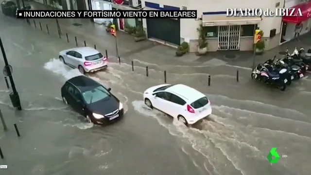 La gota fría se ceba con Baleares: caen 100 litros por metro cuadrado con unas rachas de viento de 150 kilómetros por hora