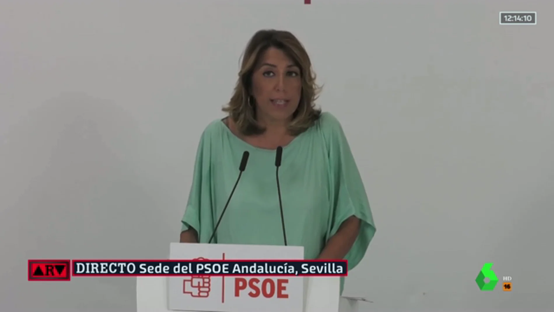 Susana Díaz ante los medios