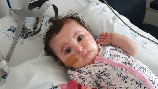 Matilde, la beb&eacute; que sufre atrofia muscular espinal de tipo 1