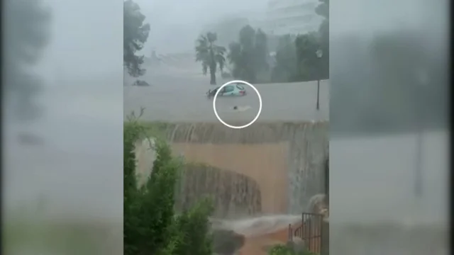 Logra salir de su vehículo tras quedar atrapada por las lluvias torrenciales en Mallorca