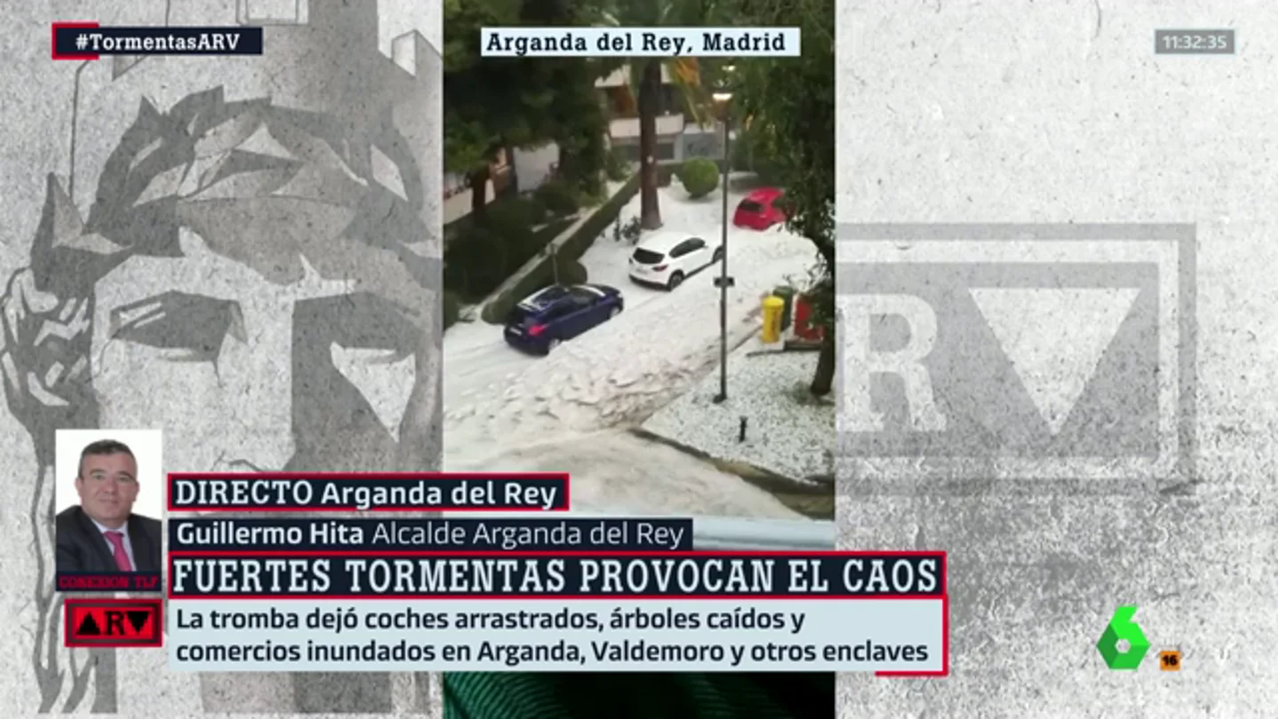 El alcalde de Arganda, tras el caos provocado por las tormentas: "Hay que luchar contra el cambio climático" El alcalde de Arganda, tras el caos provocado por las tormentas: "Hay que luchar contra el cambio climático"