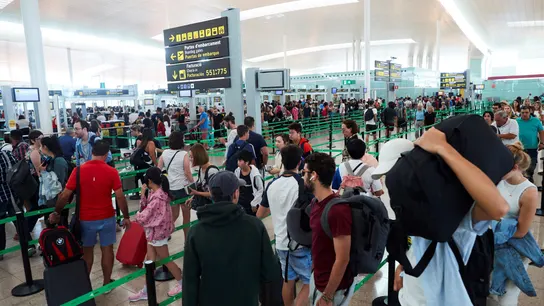 Huelga de trabajadores de Iberia en El Prat Huelga de trabajadores de Iberia en El Prat