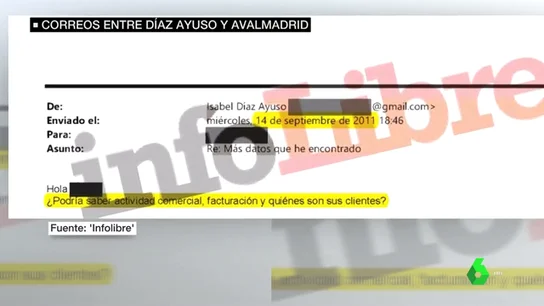 Ayuso sí contactó con Avalmadrid cuando era diputada Ayuso sí contactó con Avalmadrid cuando era diputada