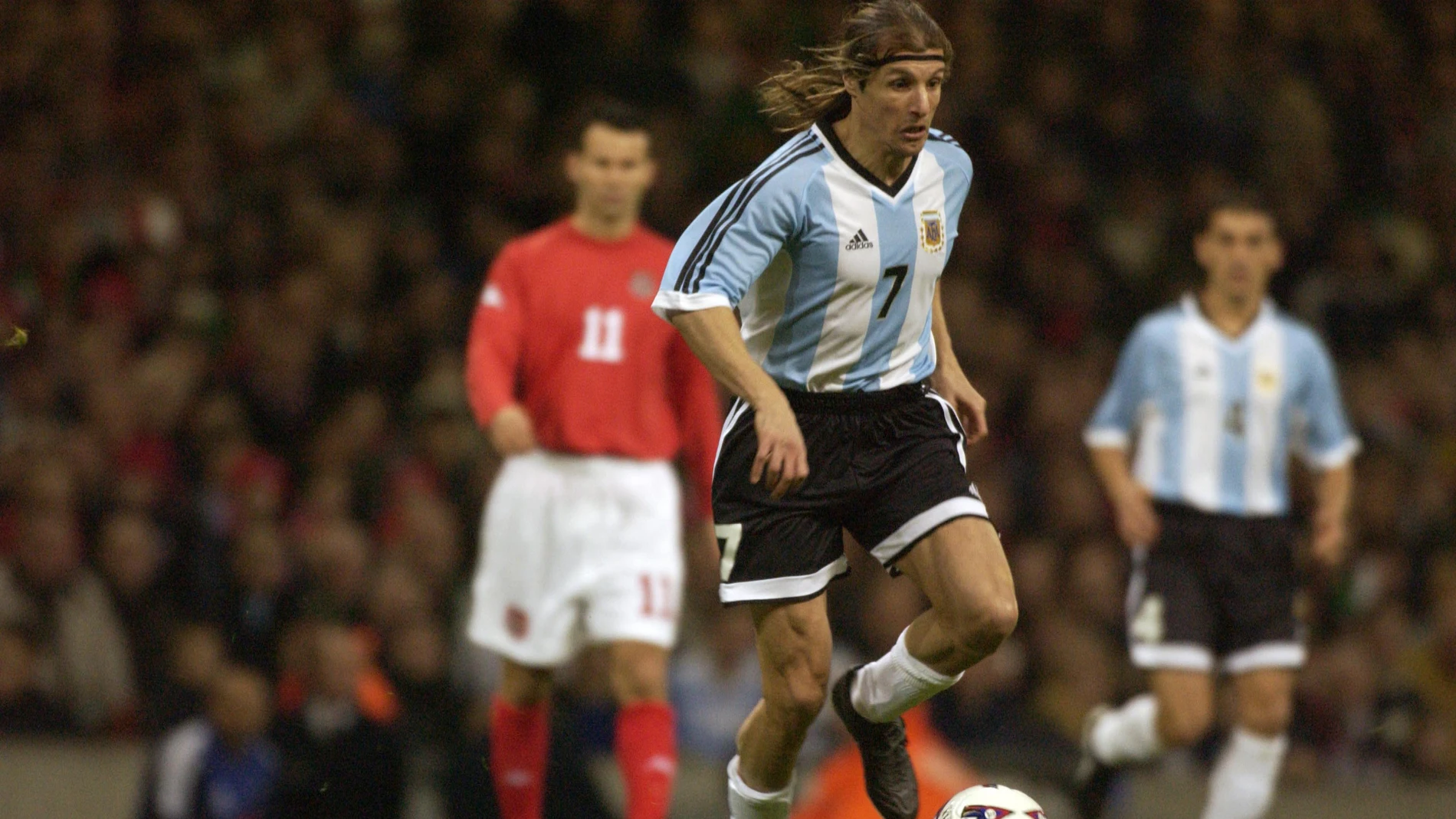 Claudio Caniggia, con la selección argentina