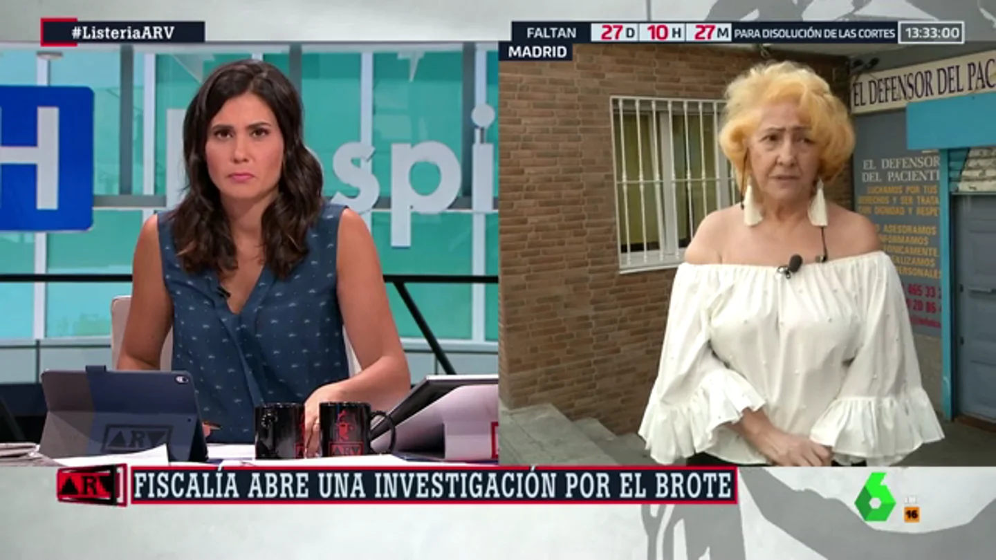 Carmen Flores, presidenta del Defensor del Paciente, sobre la listeriosis: "La gestión de la Junta ha sido nefasta" Carmen Flores, presidenta del Defensor del Paciente, sobre la listeriosis: "La gestión de la Junta ha sido nefasta"