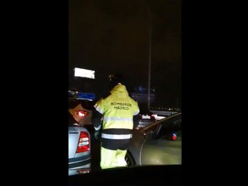Retenciones en la A-42 por las fuertes lluvias Retenciones en la A-42 por las fuertes lluvias