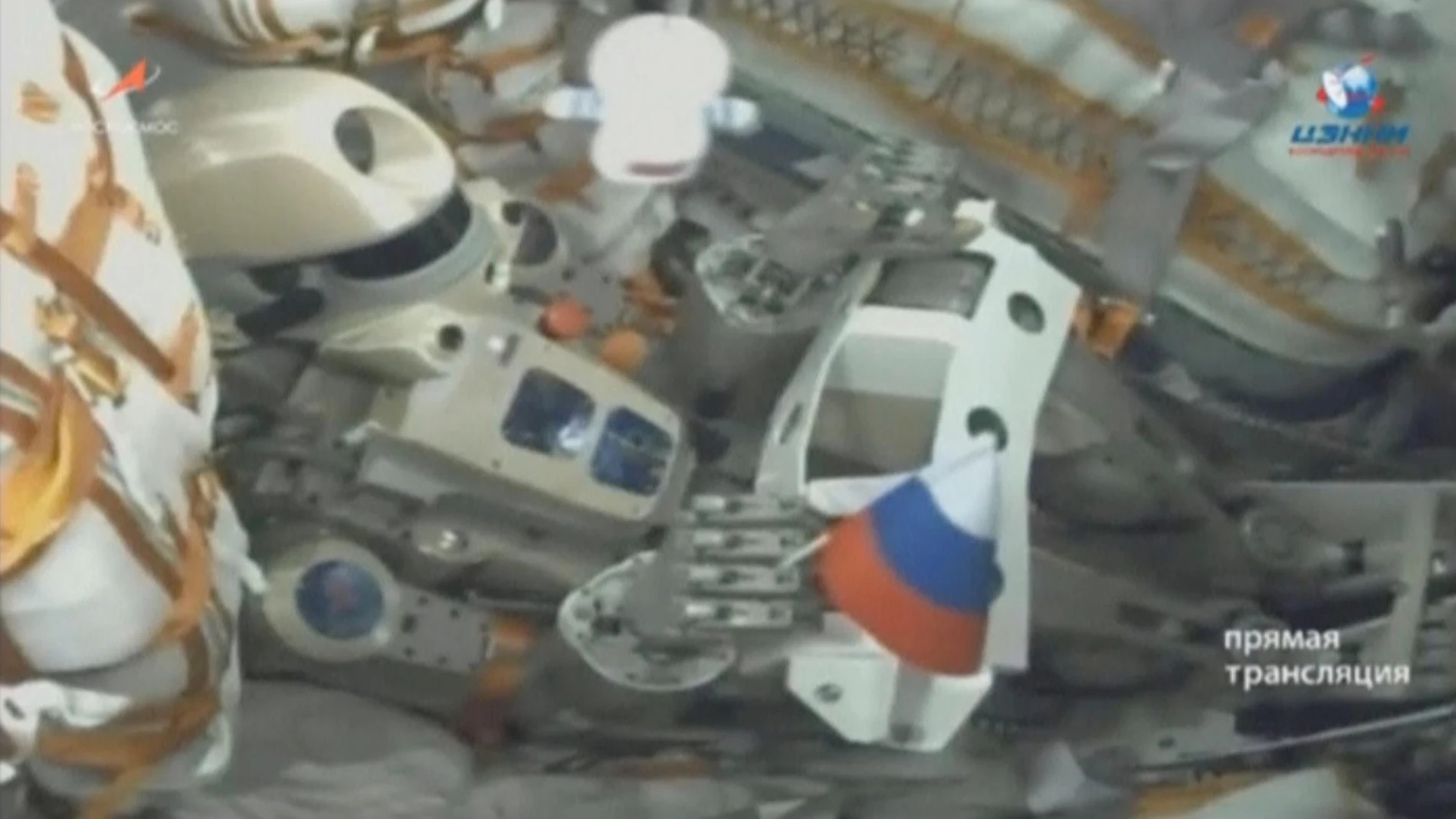 El androide Fiódor en la nave Soyuz MS-14.