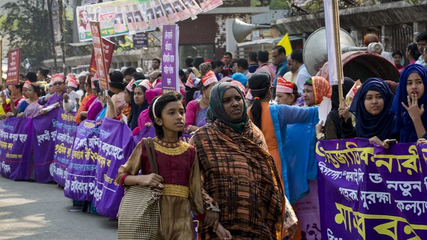 Celebración del Día Internacional de la Mujer en Bangladesh Celebración del Día Internacional de la Mujer en Bangladesh