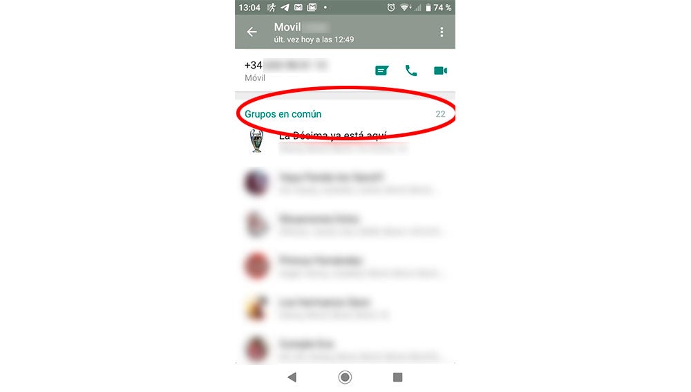Aquí tenemos 22 grupos en común