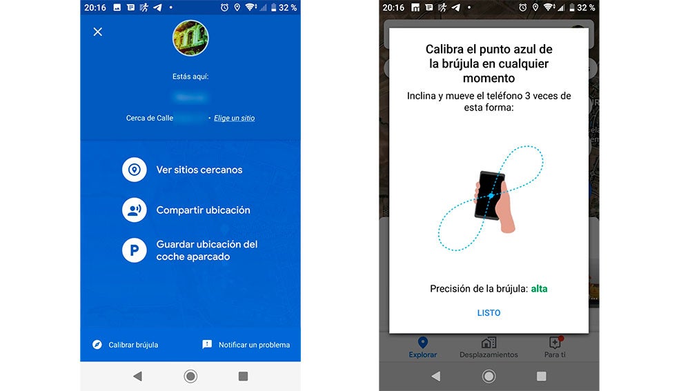 Calibrando la brújula