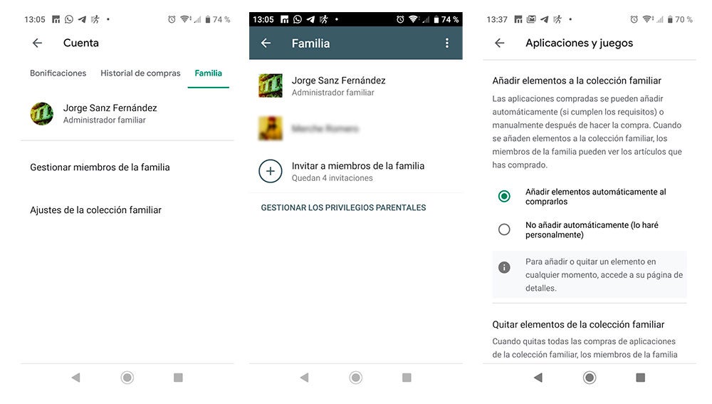 Gestionando el grupo familiar