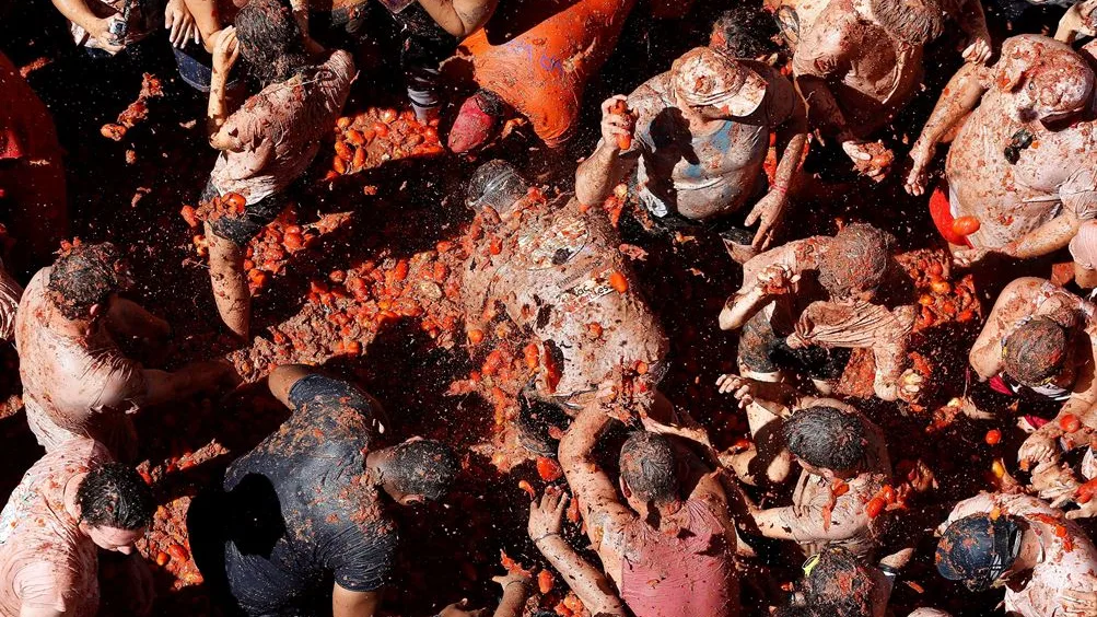 Imagen de la Tomatina de Buñol