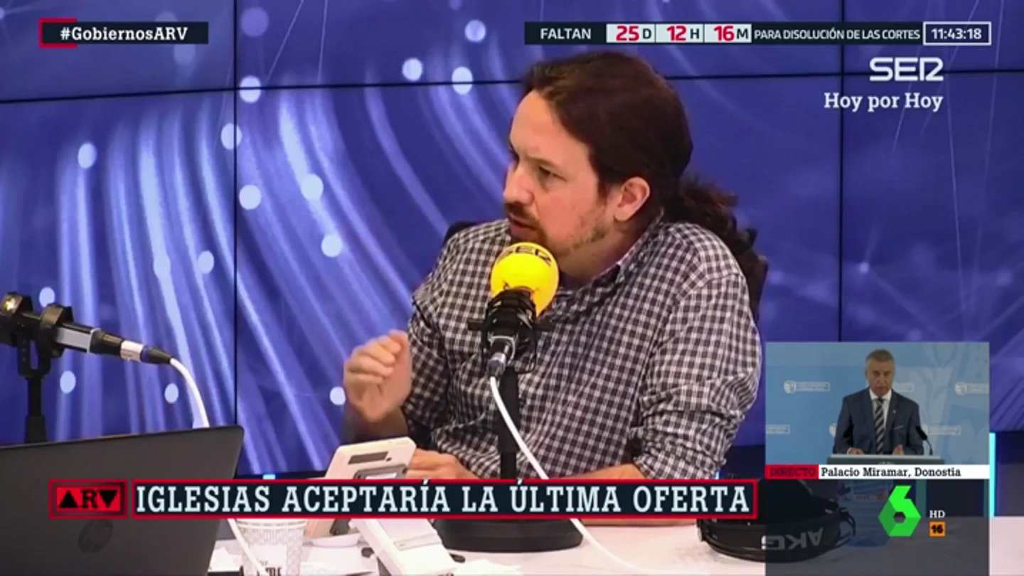 Pablo Iglesias en la cadena SER Pablo Iglesias en la cadena SER