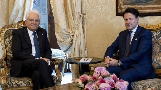 Giuseppe Conte y Sergio Mattarella Giuseppe Conte y Sergio Mattarella