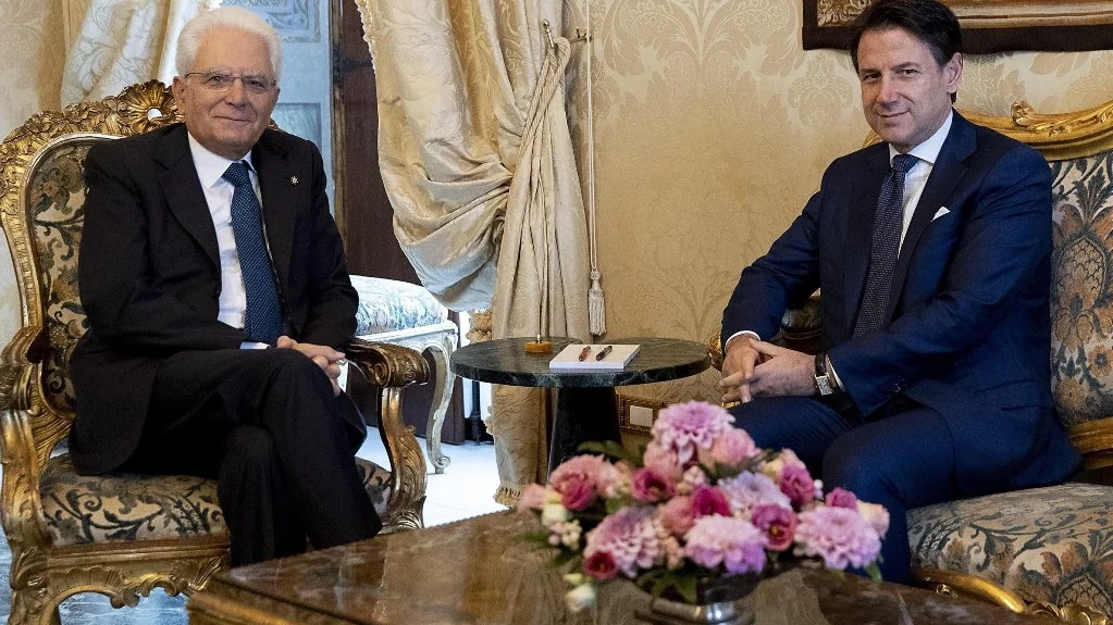 Giuseppe Conte y Sergio Mattarella