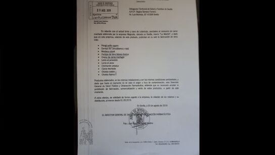 Informe de la Dirección General de Salud Pública y Ordenación Farmacéutica