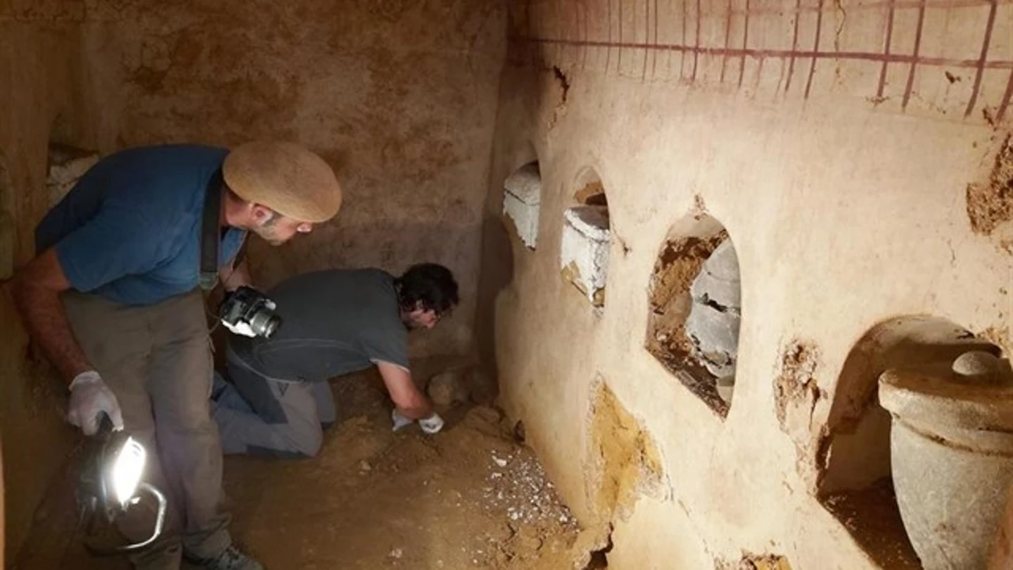 La cámara funeraria romana hallada en Carmona. La cámara funeraria romana hallada en Carmona.