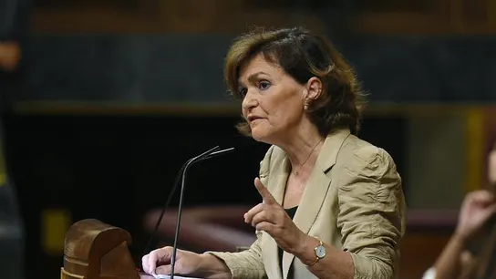 La vicepresidenta del Gobierno en funciones, Carmen Calvo La vicepresidenta del Gobierno en funciones, Carmen Calvo