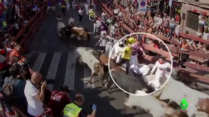 Diez heridos en el cuarto encierro de las fiestas de San Sebastián de los Reyes