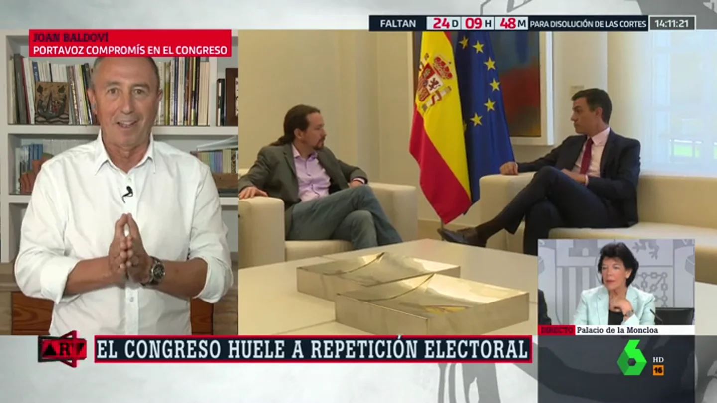 Joan Baldoví: "Dar una segunda oportunidad a la derecha para sumar sería suicida" Joan Baldoví: "Dar una segunda oportunidad a la derecha para sumar sería suicida"