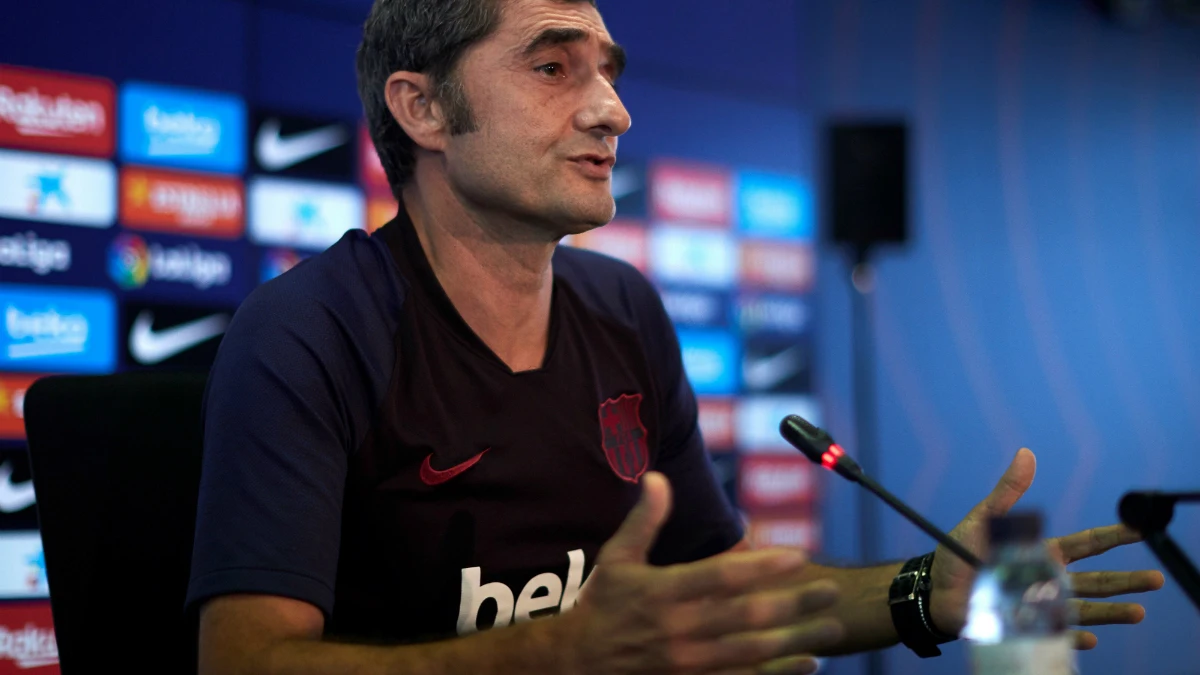 Ernesto Valverde, en rueda de prensa