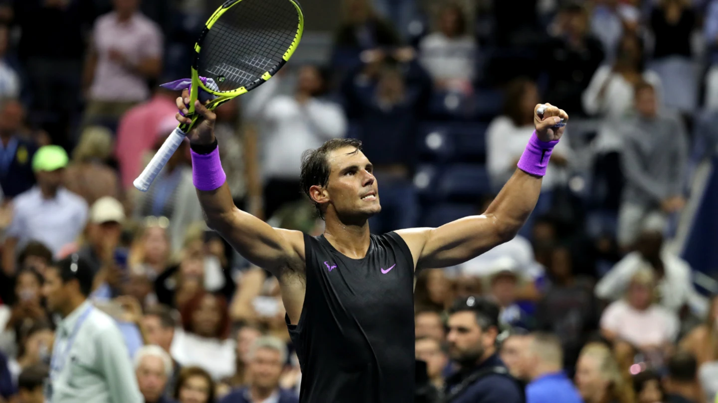 Rafa Nadal celebra una victoria Rafa Nadal celebra una victoria