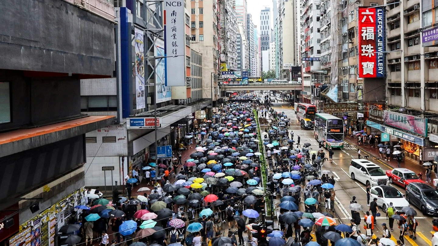 Nueva marcha masiva en Hong Kong Nueva marcha masiva en Hong Kong.