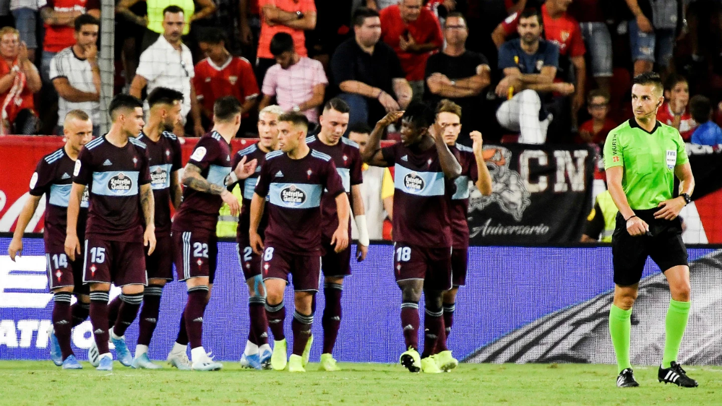 El Celta celebra un gol El Celta celebra un gol