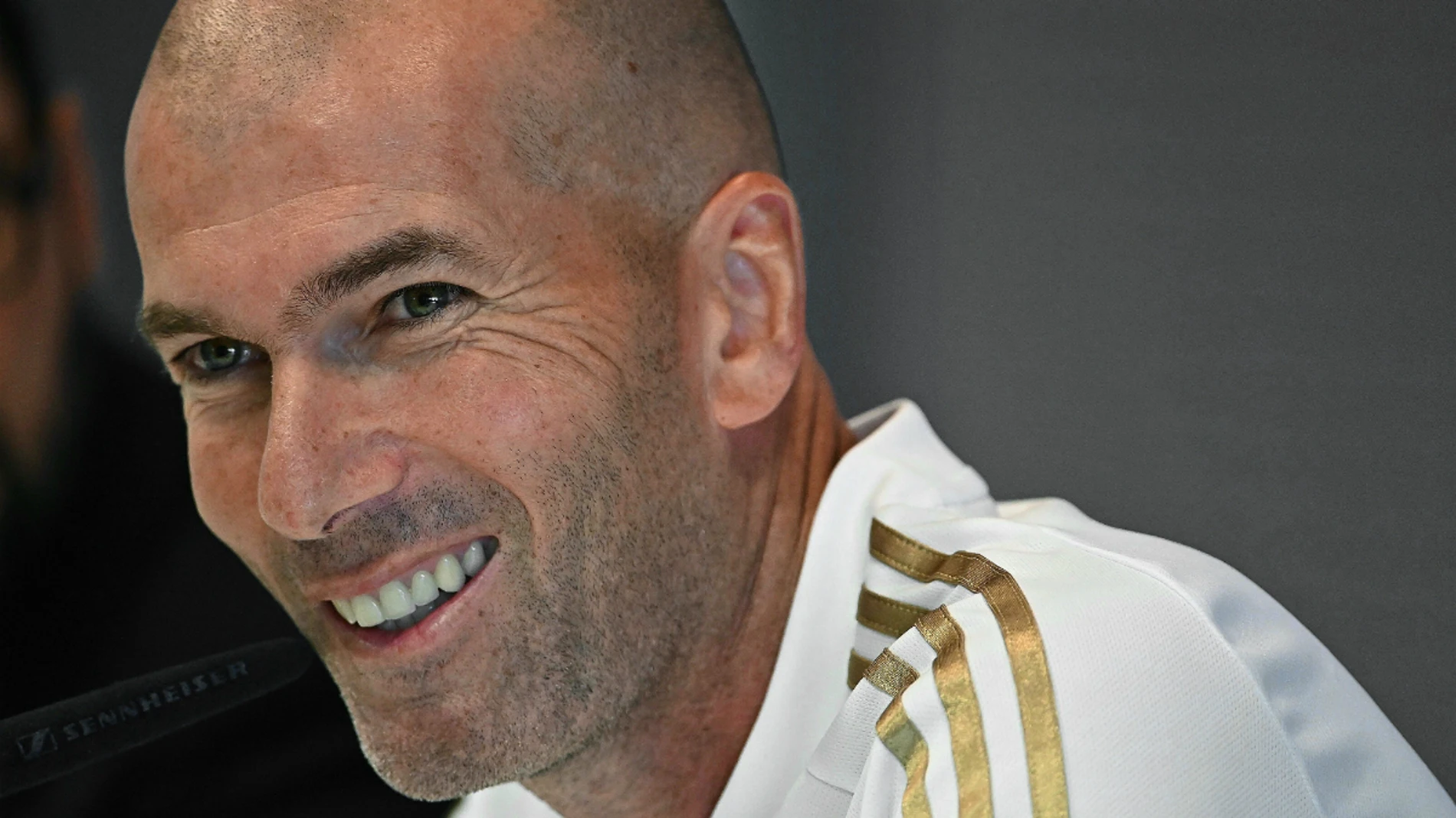 Zidane, sonriente