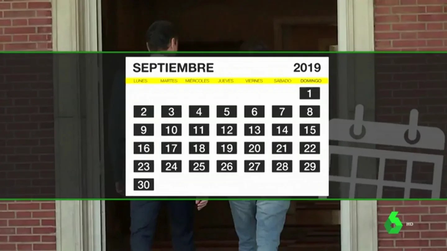 El apretado calendario político que puede llevarnos a nuevas elecciones a finales de septiembre El apretado calendario político que puede llevarnos a nuevas elecciones a finales de septiembre