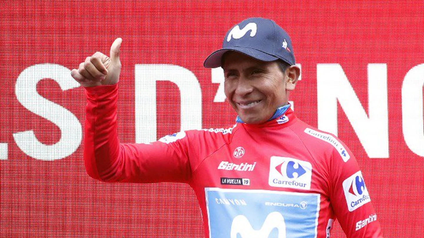 Nairo Quintana, maillot rojo de la Vuelta Nairo Quintana, maillot rojo de la Vuelta