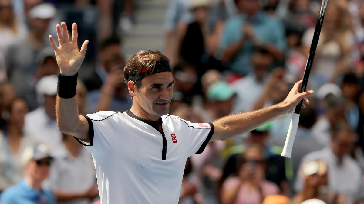 Federer celebra una victoria