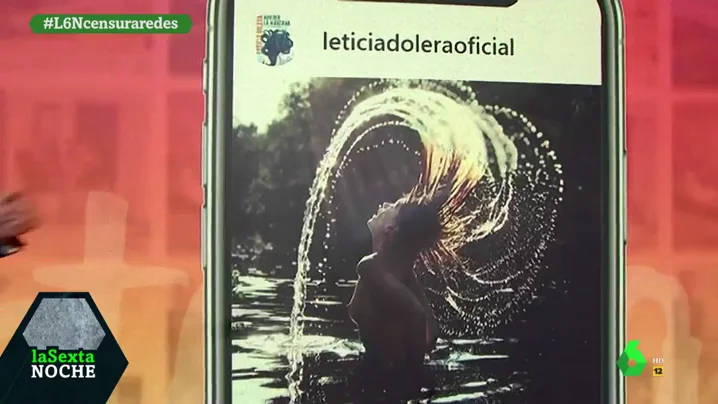 Imagen censurada por Instagram de la cuenta de la actriz Leticia Dolera