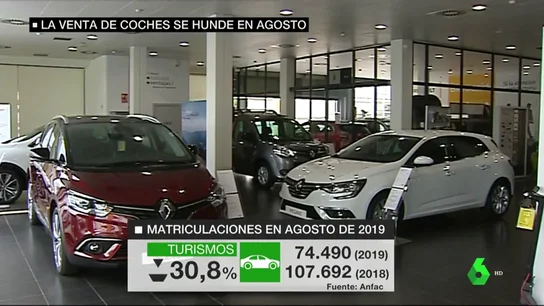 La venta de coches se hunde en agosto La venta de coches se hunde en agosto