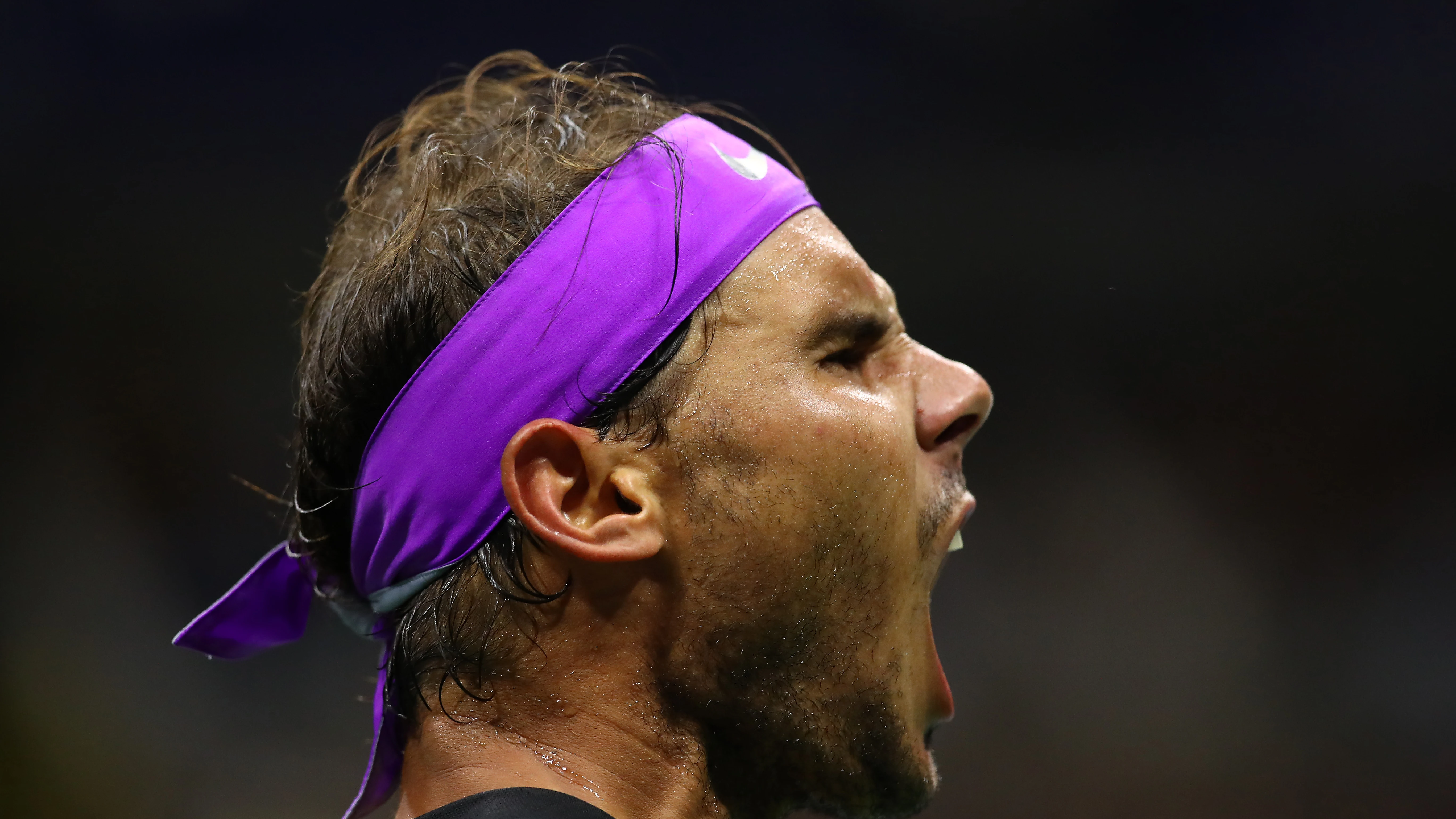 Rafa Nadal celebra un punto contra Cilic