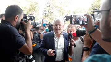 Javier Aguirre, a su llegada a los juzgados