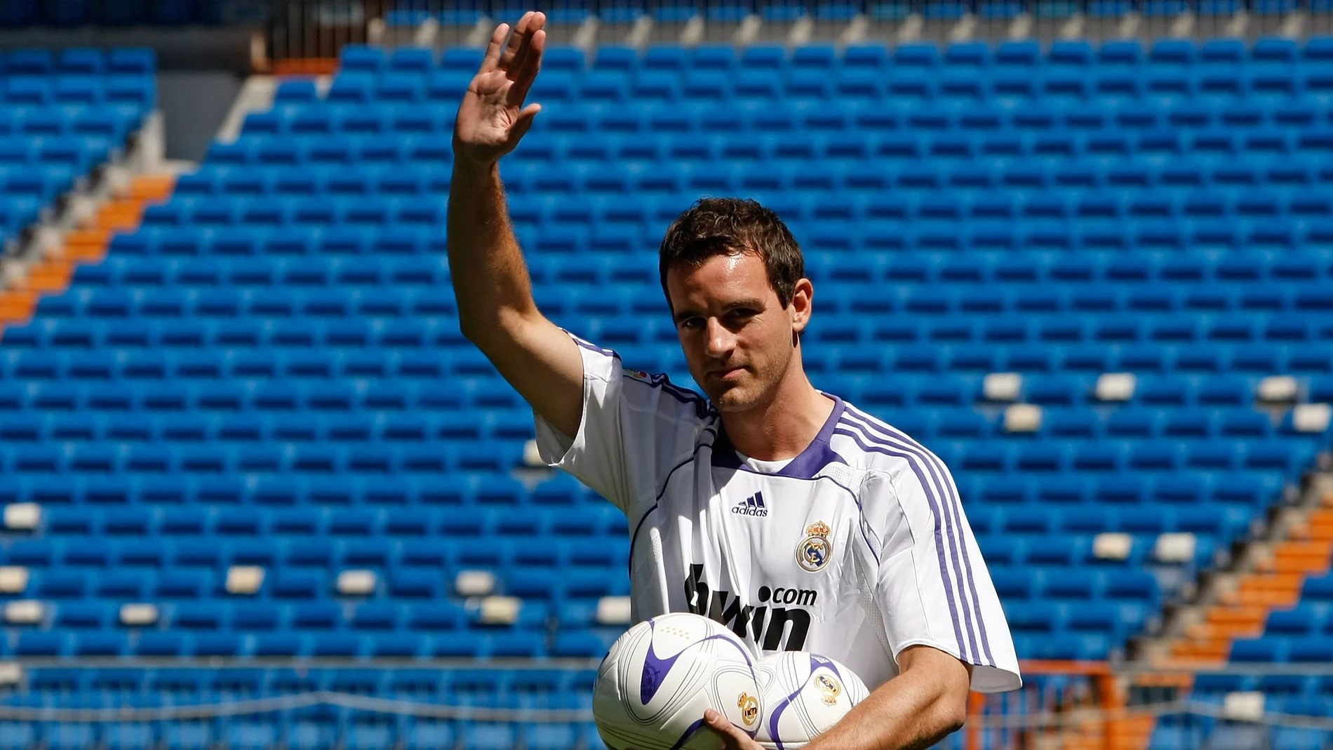 Christoph Metzelder, en su presentación con el Real Madrid