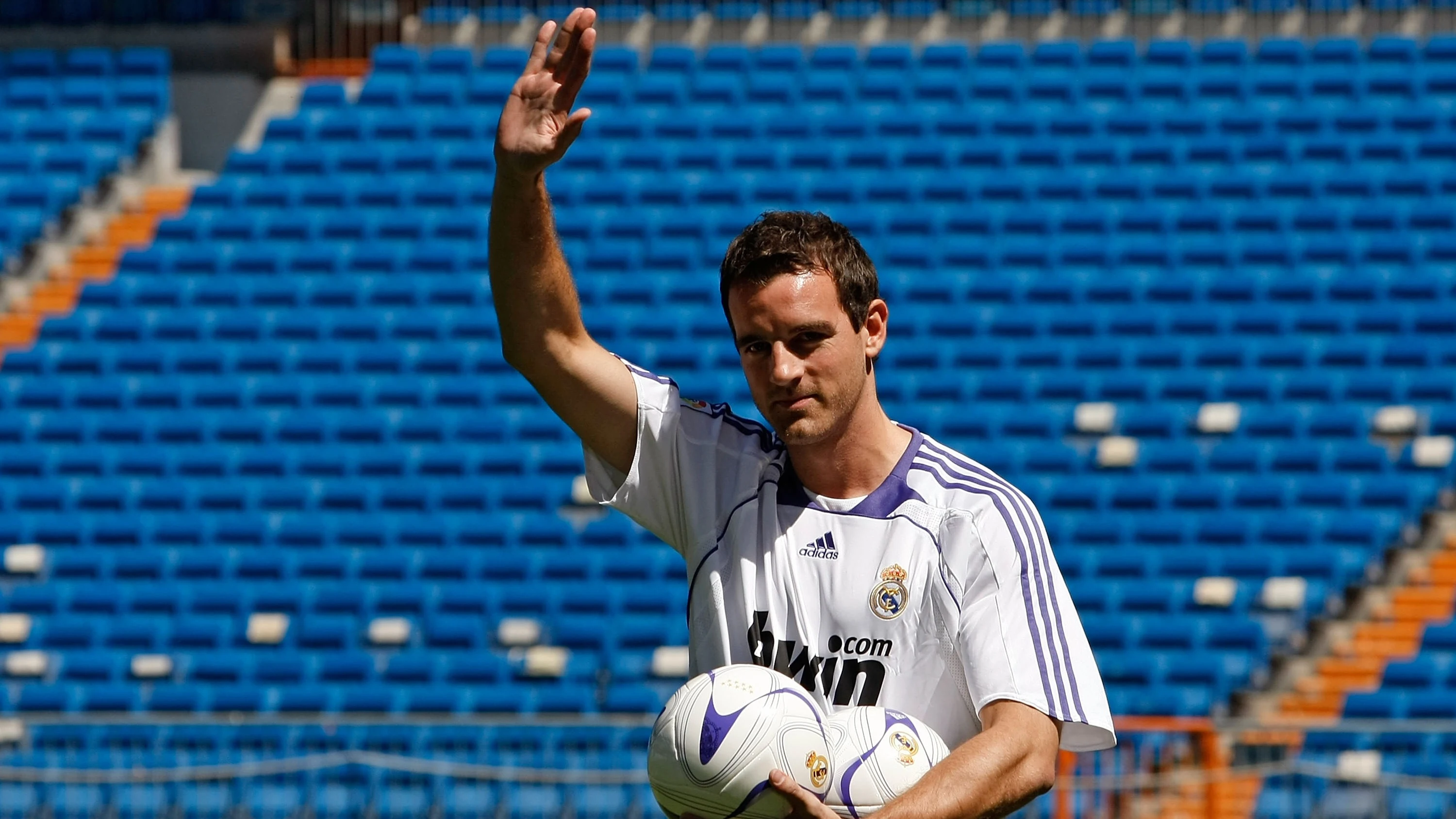 Christoph Metzelder, en su presentación con el Real Madrid