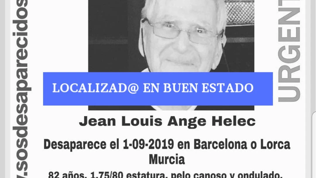 Localizan en buen estado al anciano con alzhéimer desaparecido mientras viajaba de Barcelona a Lorca