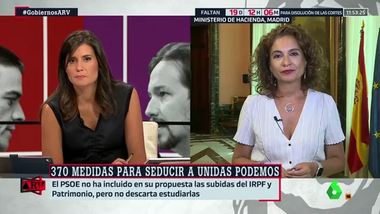 María Jesús Montero (PSOE): "Nuestro documento da respuesta a las exigencias de Pablo Iglesias" María Jesús Montero (PSOE): "Nuestro documento da respuesta a las exigencias de Pablo Iglesias"