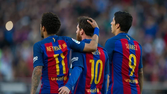 Neymar, Leo Messi y Luis Suárez, en el FC Barcelona Neymar, Leo Messi y Luis Suárez, en el FC Barcelona