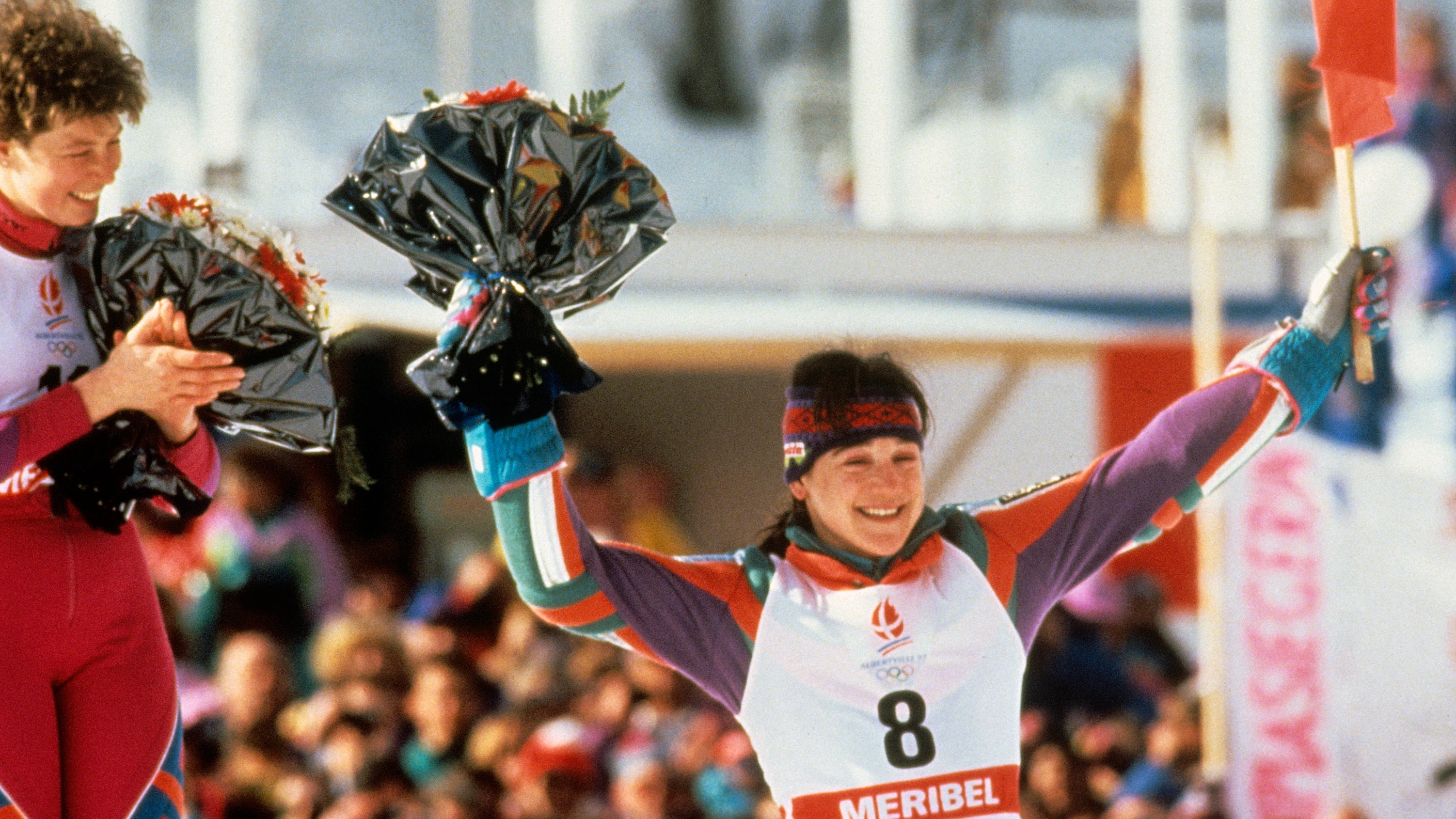 La esquiadora fue bronce en los JJOO 1992