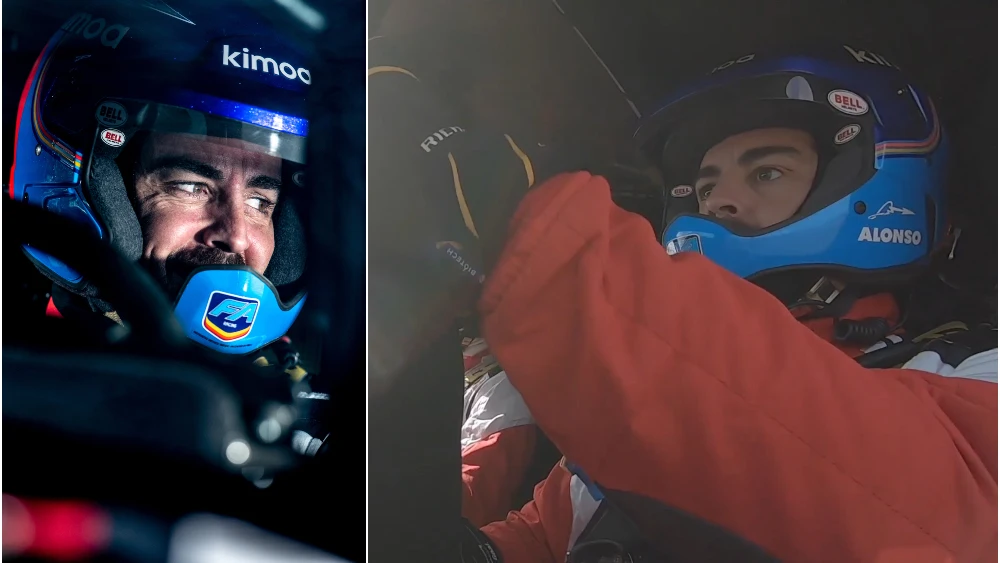 Fernando Alonso, durante su test en Polonia