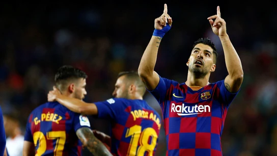 Luis Suárez celebra un gol Luis Suárez celebra un gol