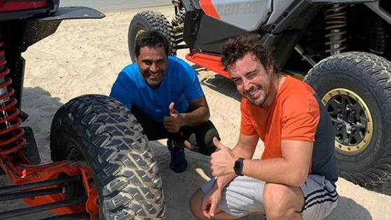 Fernando Alonso, con Al-Attiyah