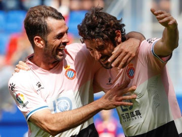 Granero celebra un gol del Espanyol Granero celebra un gol del Espanyol