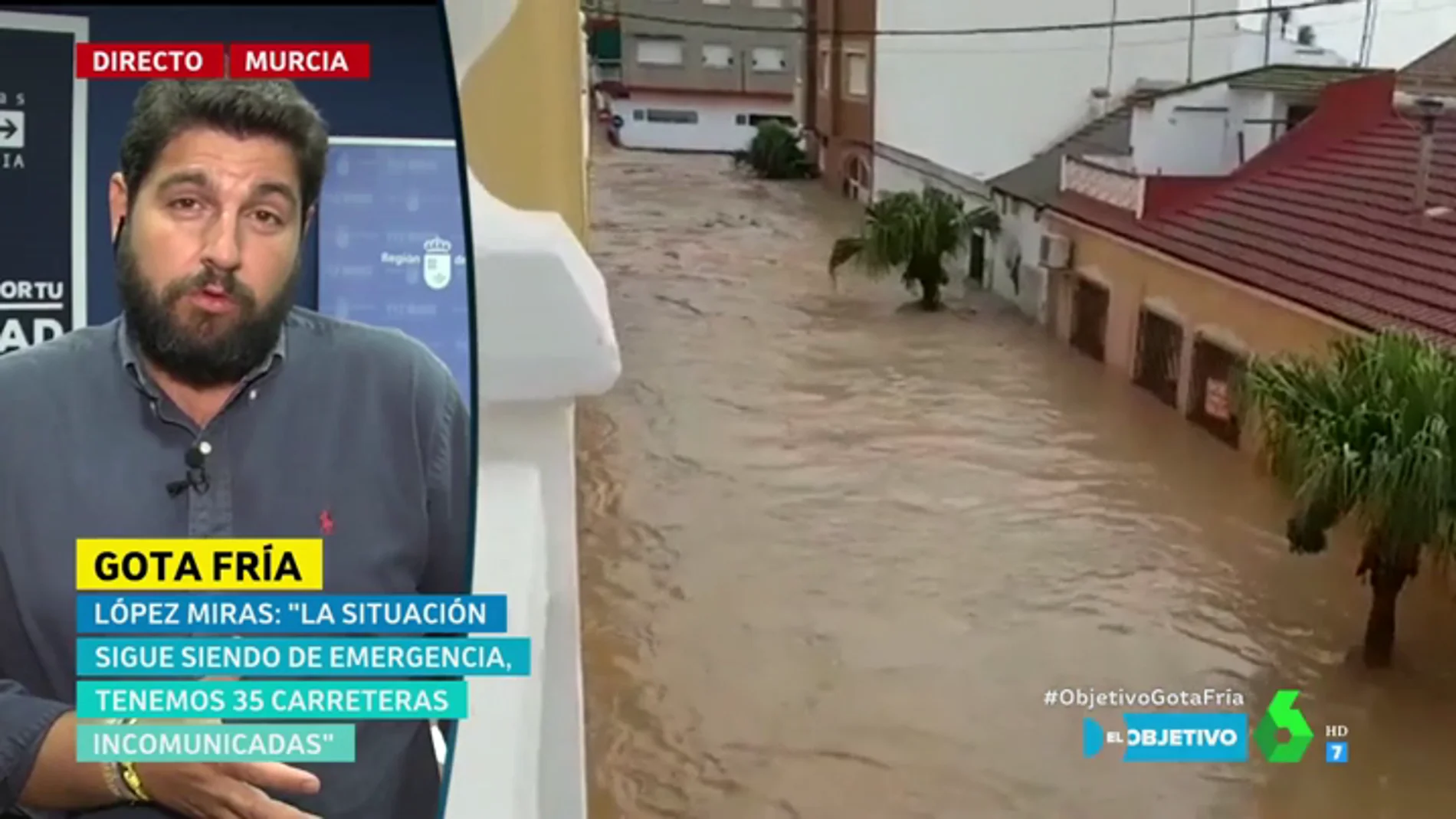 Fernando López Miras: "El cielo está despejado, pero los daños persisten y no son visuales porque están bajo el lodo"