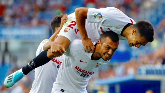 El Sevilla celebra un gol El Sevilla celebra un gol